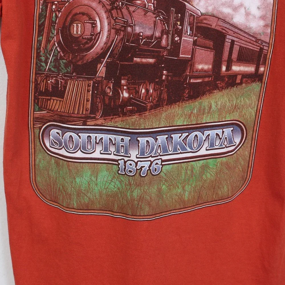 South Dakota Shirt Adult Medium Orange Deadwood - Picture 6 of 8
